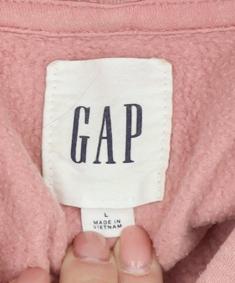 GAP Women's Pink Pullover Hoodie, Size L - Casual