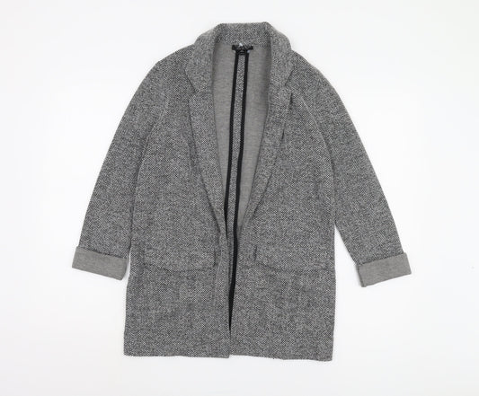 Womens UK Size 8 Topshop Grey Overcoat