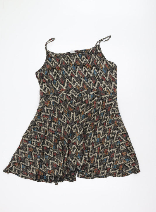 Red Herring Women's Multicoloured Chevron Dress, Size 2