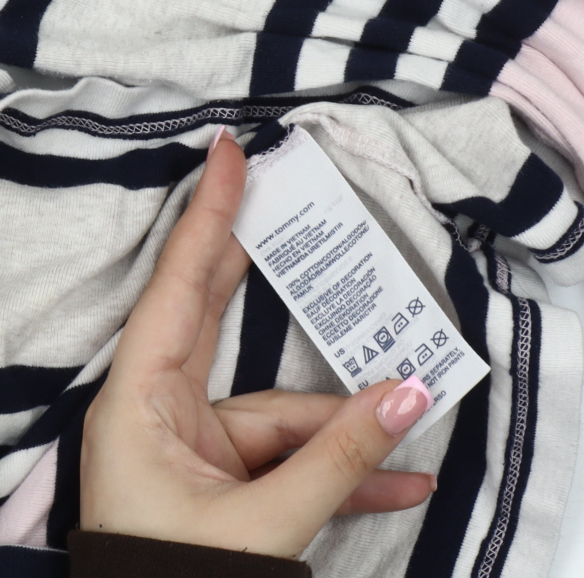 Womens UK Size L Tommy Hilfiger Multicoloured Basic T-Shirt