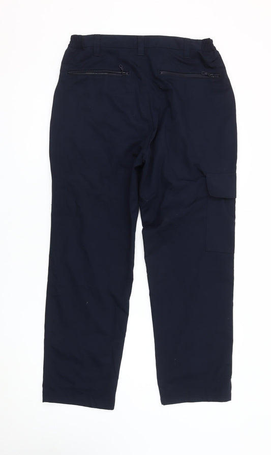 Cotton Traders Mens Blue Cargo Trousers Size 32