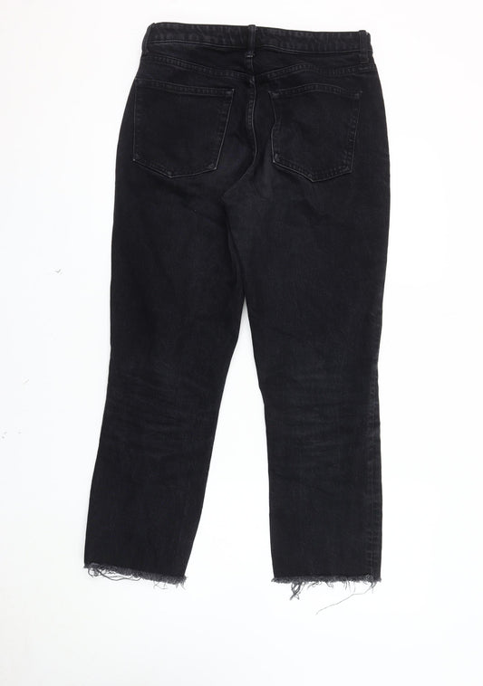 Unisex Adultss UK Size 30 Topshop Straight Black Jeans