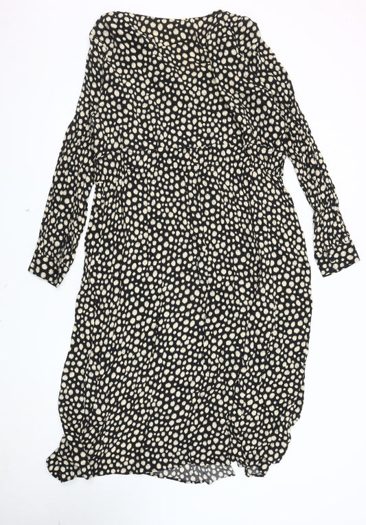 H&M Women's Black Polka Dot Maternity Dress XL