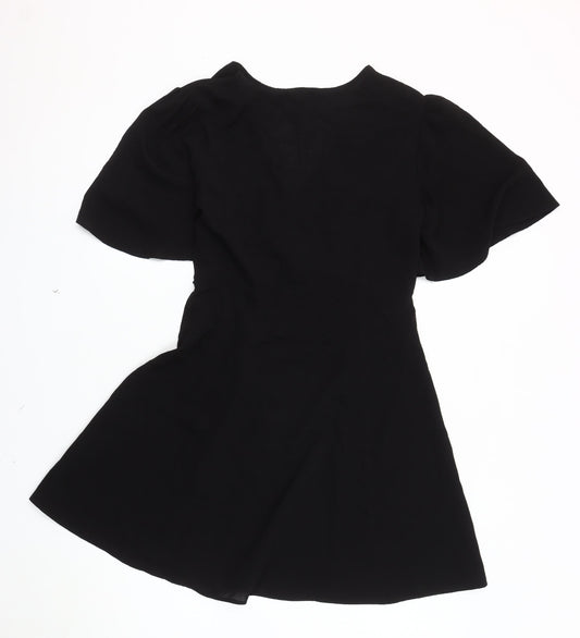 ASOS DESIGN Black Women's Dress Size 10 V-Neck