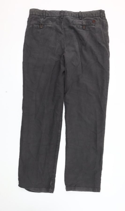 Marks and Spencer Men's Grey Cotton Trousers 36