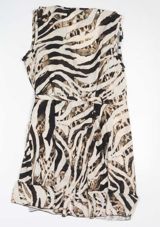 Quiz Women's Multicoloured Animal Print Wrap Dress