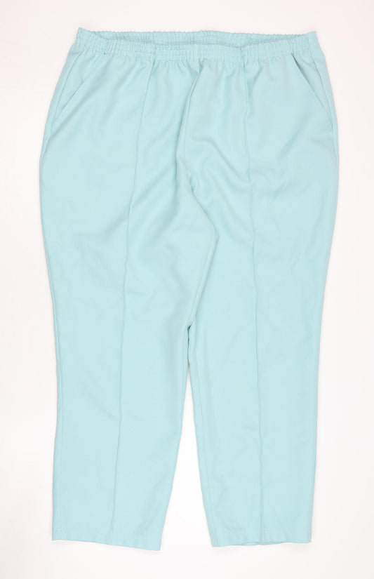 Womens UK Size 22 Damart Casual Blue Trousers