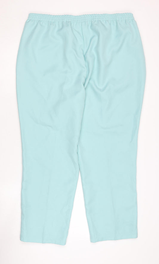 Womens UK Size 22 Damart Casual Blue Trousers