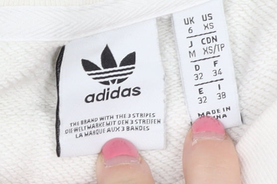 Adidas Women's White Pullover Sweatshirt Size 6