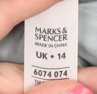 Marks & Spencer Women's Blue Jacket Size 14 Zip