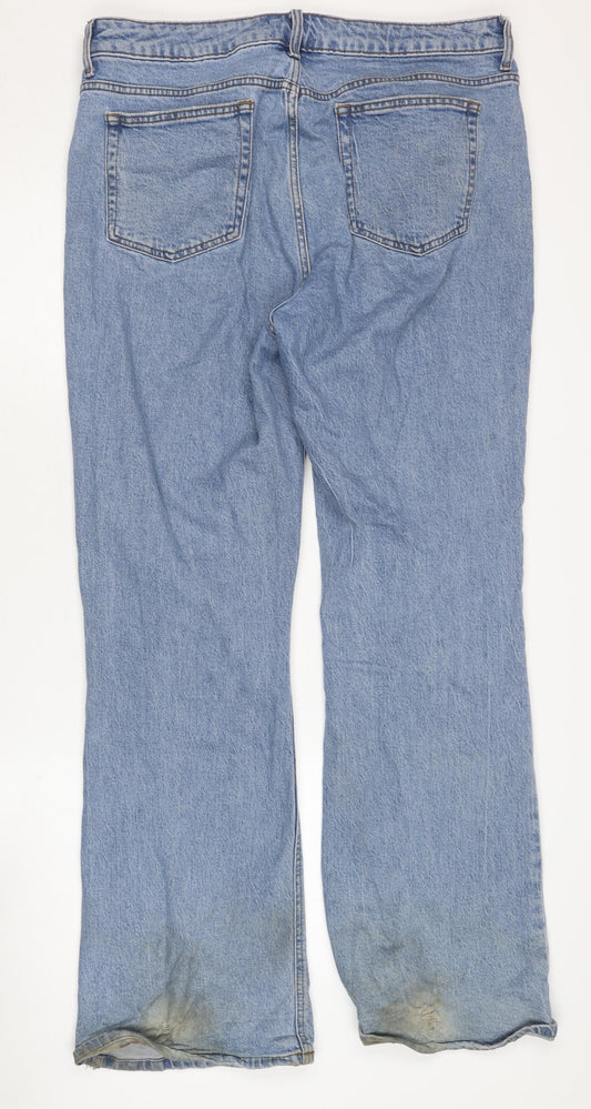 ASOS Women's Blue Straight Jeans, 8XL, Distressed, Good Condition