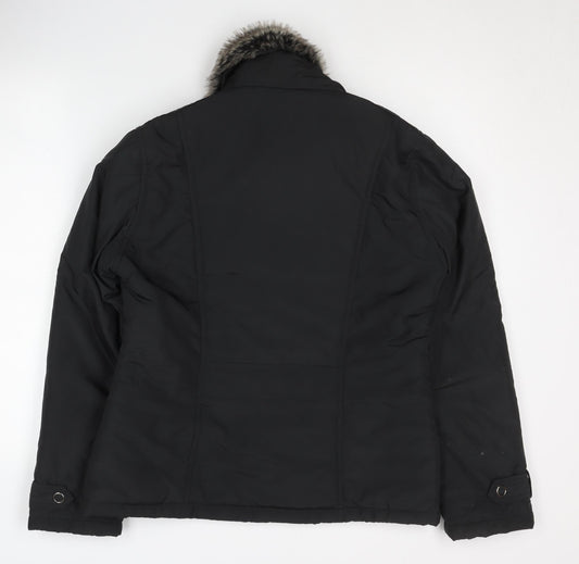 Womens UK Size 12 Debenhams Black Puffer Jacket