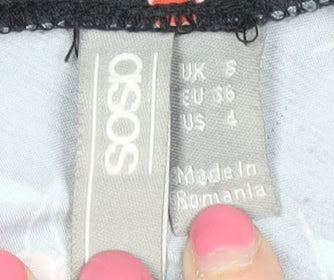 ASOS Women's Black Floral Midi Pencil Skirt Size S