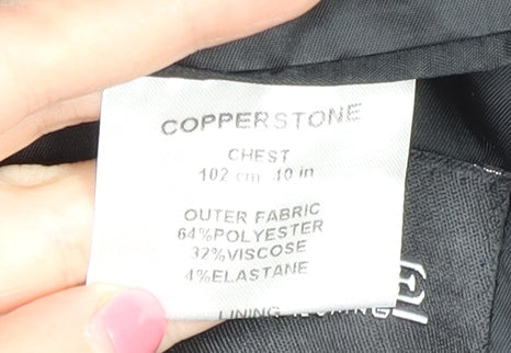 Mens UK Size 40 COPPERSTONE Regular Black Suit Jacket