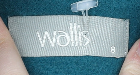 Womens UK Size 8 Wallis Blue Overcoat