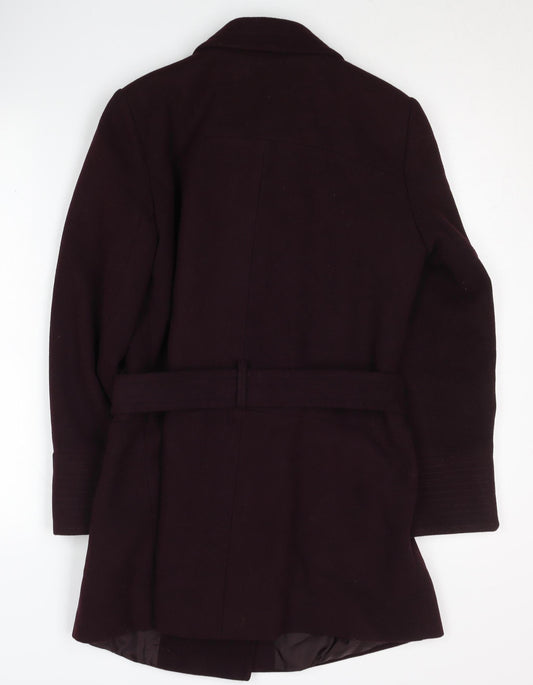 Womens UK Size 10 Dorothy Perkins Purple Pea Coat