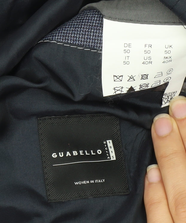 Mens UK Size 40 Guabello Regular Blue Suit Jacket