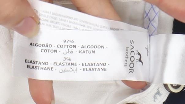 Sacoor Brothers Men’s White Chino Shorts, Size 40, Regular Fit