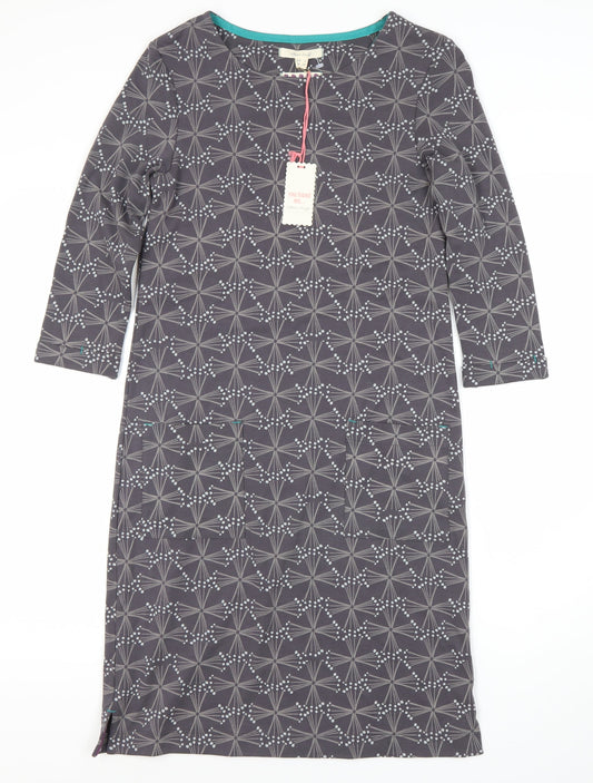 White Stuff Women's Grey Geometric Dress UK 6