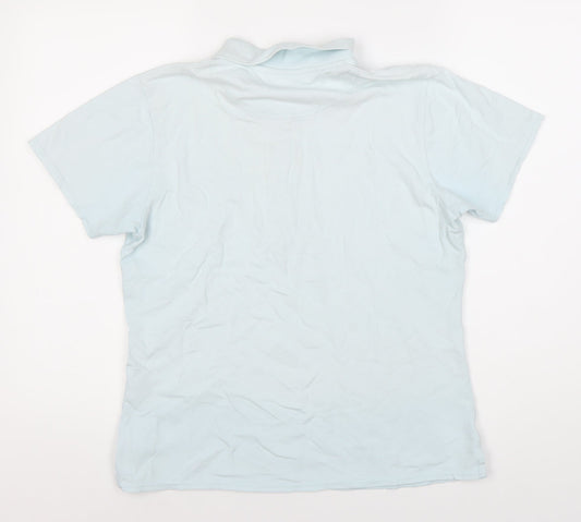 Glenmuir Men's Blue Polo Shirt - Size L, Short Sleeve