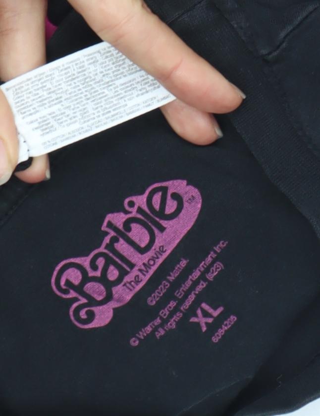 Barbie Women's Black XL Cotton T-Shirt