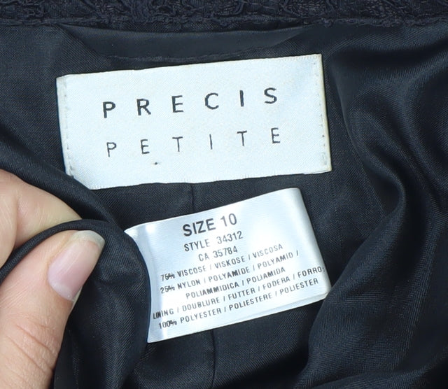 Precis Petite Women's Black Lace Suit Jacket Size 10