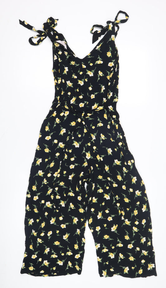 Miss Selfridge Women’s Floral Jumpsuit, Black, Size 10