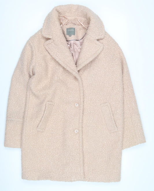 Womens UK Size S Oasis Beige Overcoat