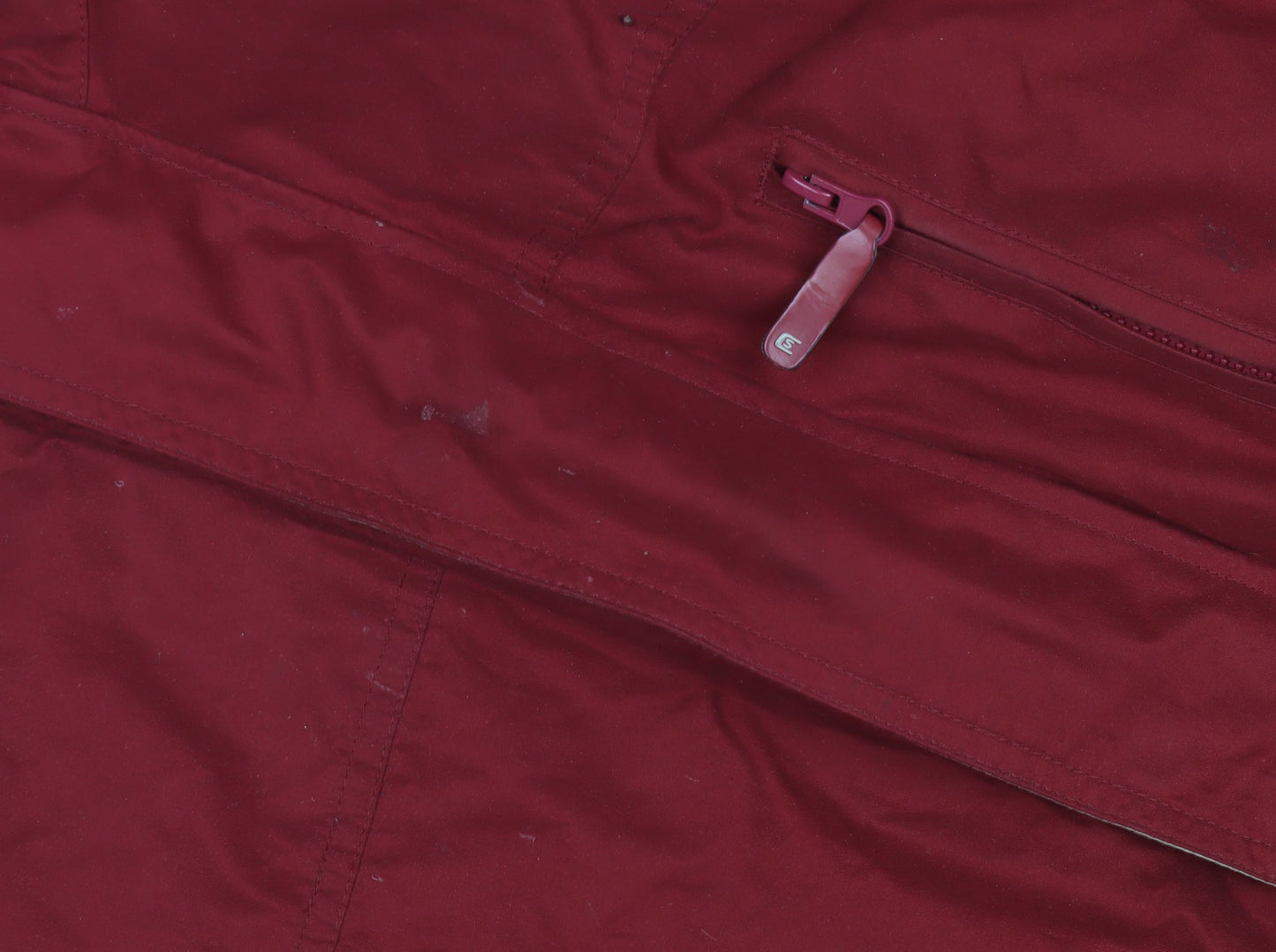 Active Men's Red Parka Jacket, Full Zip, Size Regular