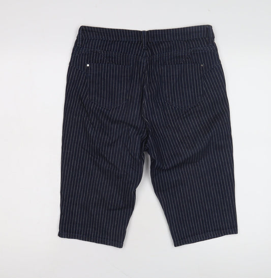 Marks and Spencer Women's Blue Bermuda Shorts, Size 10