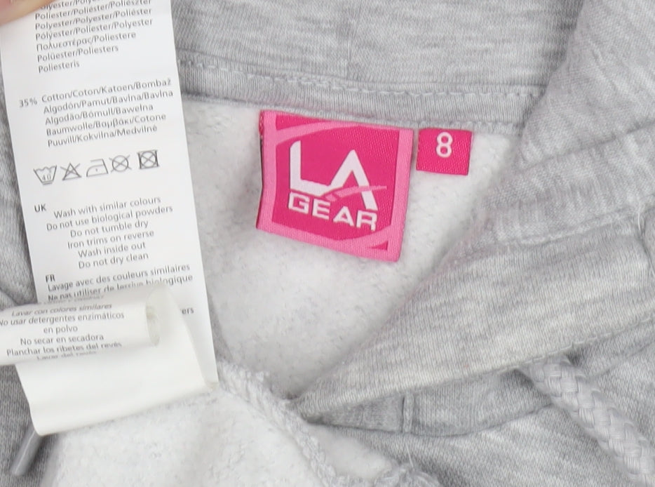 Womens UK Size 8 LA Gear Grey Pullover Hoodie