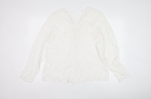 Womens UK Size 16 River Island White Basic Blouse
