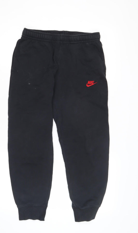 Additional front view of Nike unisex black jogger trousers s sports