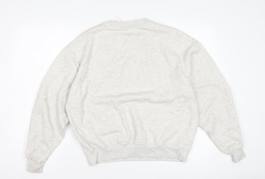 Mens UK Size S Pull & Bear Grey Pullover Sweatshirt