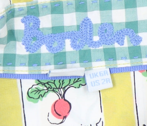 Boden Women's Yellow Floral Button-Up Shirt Size 6