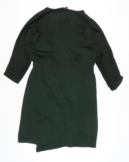 Gap Women's Green Dress, Size 14, Elegant V-Neck Design