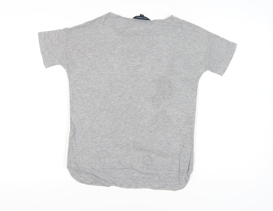 Womens UK Size XS French Connection Grey Basic T-Shirt