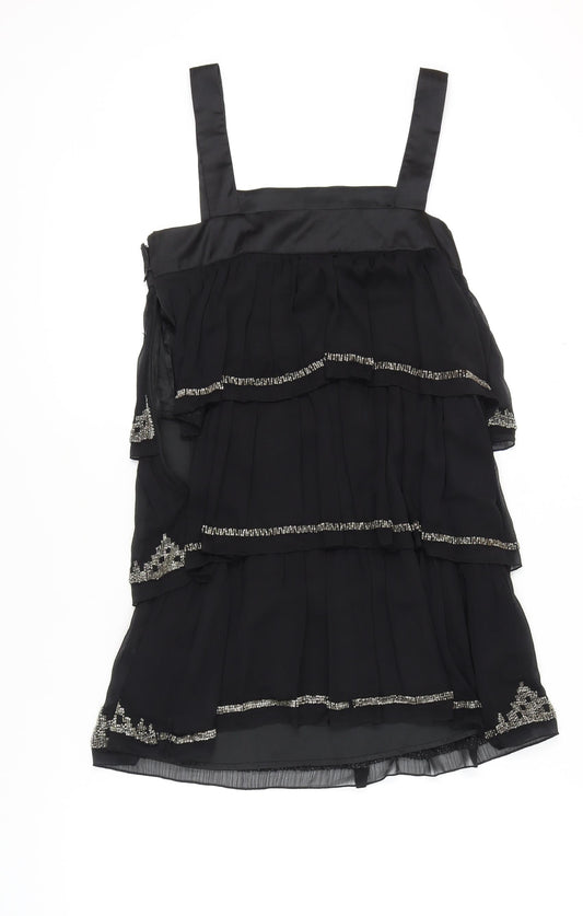 Monsoon Women's Black Beaded Party Dress, Size 12