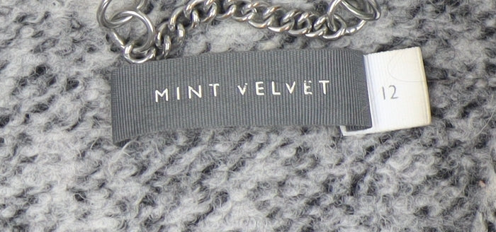 Womens UK Size 12 Mint Velvet Grey Overcoat