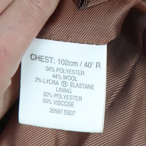 Mens UK Size 40 Greenwoods Regular Brown Suit Jacket