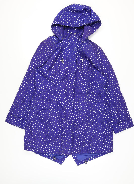 Womens UK Size 14 Finesse Blue Rain Coat