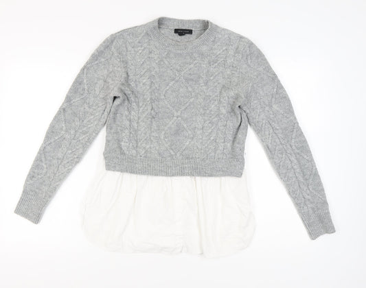Womens UK Size 12 New Look Grey Pullover Jumper