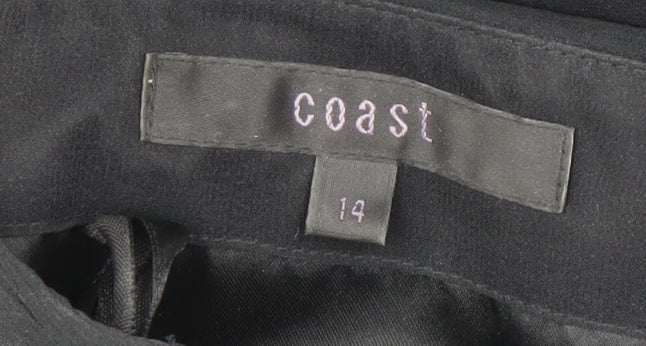 Coast Women's Black Silk Dress, Size 14, Sleeveless