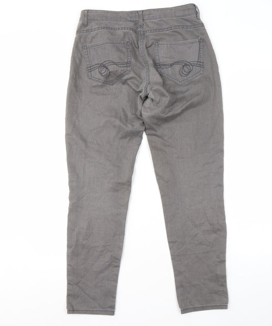 Next Women's Grey Regular Cotton Jeans
