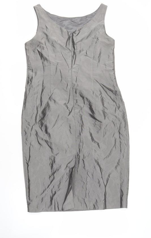 Minuet Women’s Grey Sheath Dress Size 14 Sleeveless