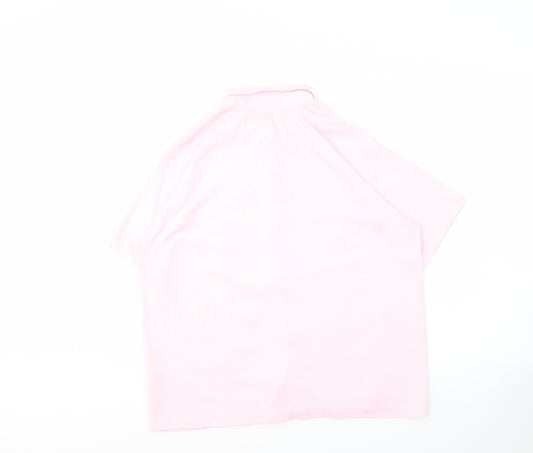 Damart Women's Pink Button-Up Collared Shirt Size 18