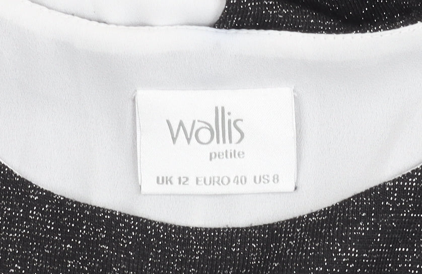 Womens UK Size 12 Wallis Black Basic Blouse
