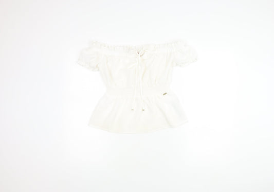 Guess Women's White Top - Size 12