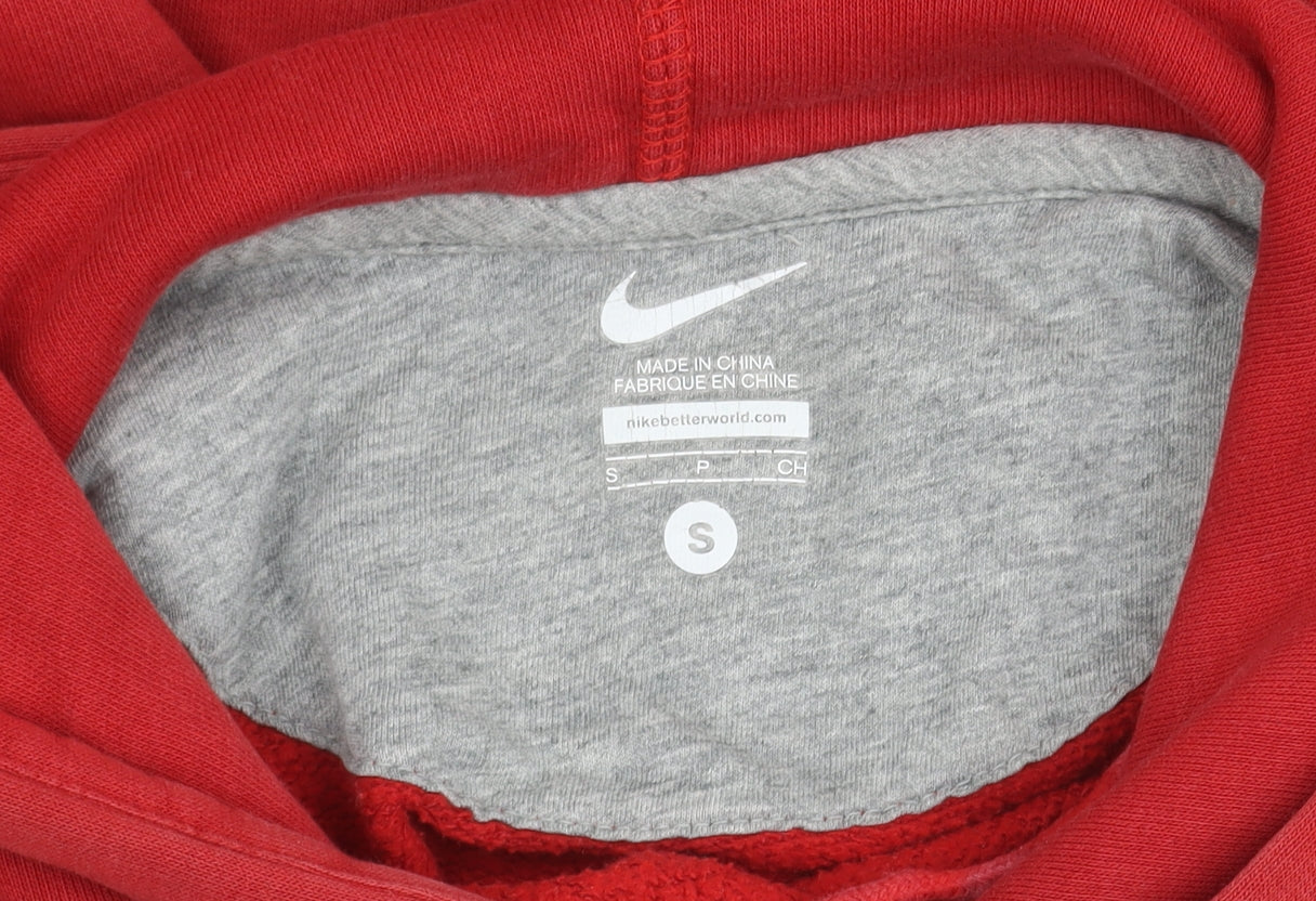 Mens UK Size S Nike Red Pullover Hoodie