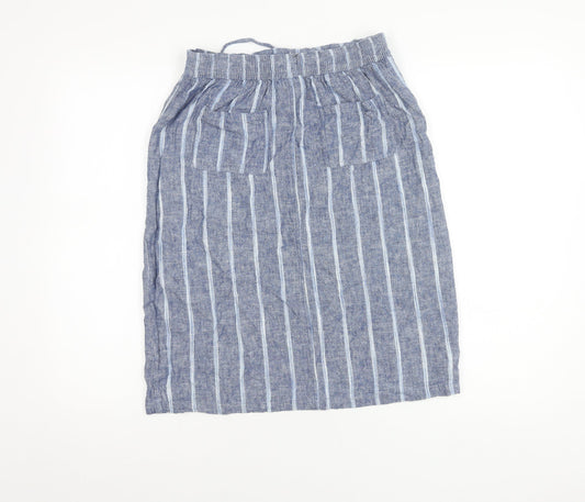 Isle Collection Women's Blue Midi Skirt Size 10